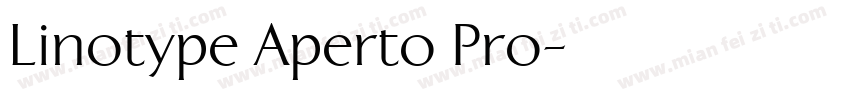 Linotype Aperto Pro字体转换
